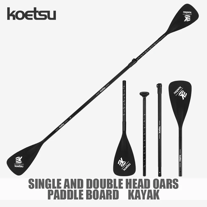 KOETSU pagaie réglable en alliage d'aluminium pour planche SUP et kayak-remar convertible simple/double tête pour les sports nautiques,