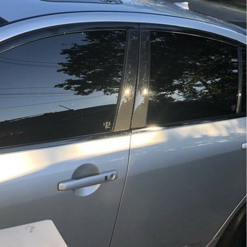 탄소 섬유 스타일 기둥 포스트 윈도우 문짝 칼럼 B C 커버 트림, 메르세데스 벤츠 C200K C180K C300 C260 C230 2008-2014 에 적합