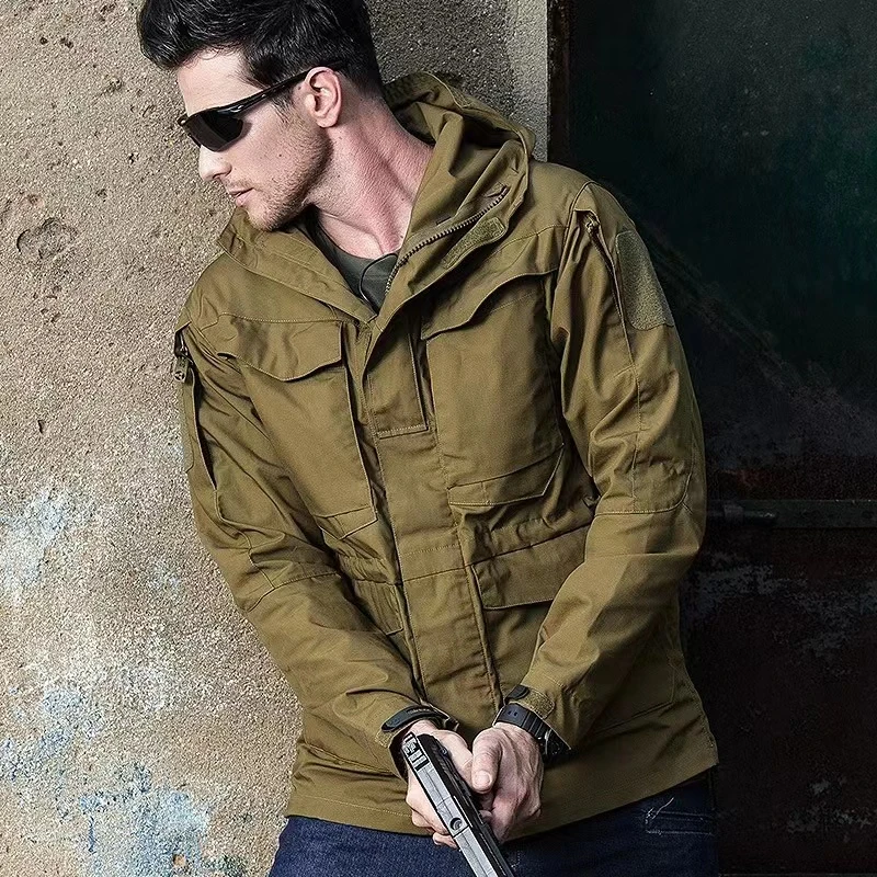 Outdoor Windbreaker Cut Waterproof Jacket Army Fan Combat Coat Men