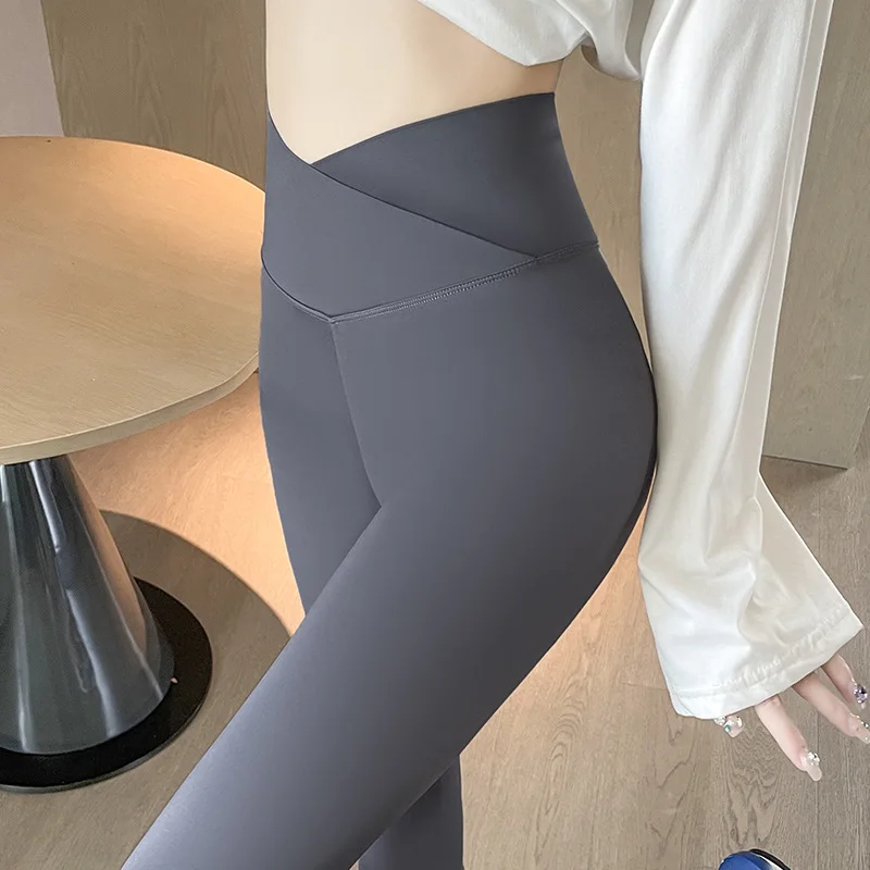 

Shark cropped pants spring and autumn women high waist abdomen slimming yoga pants thin tight elastic female leggings