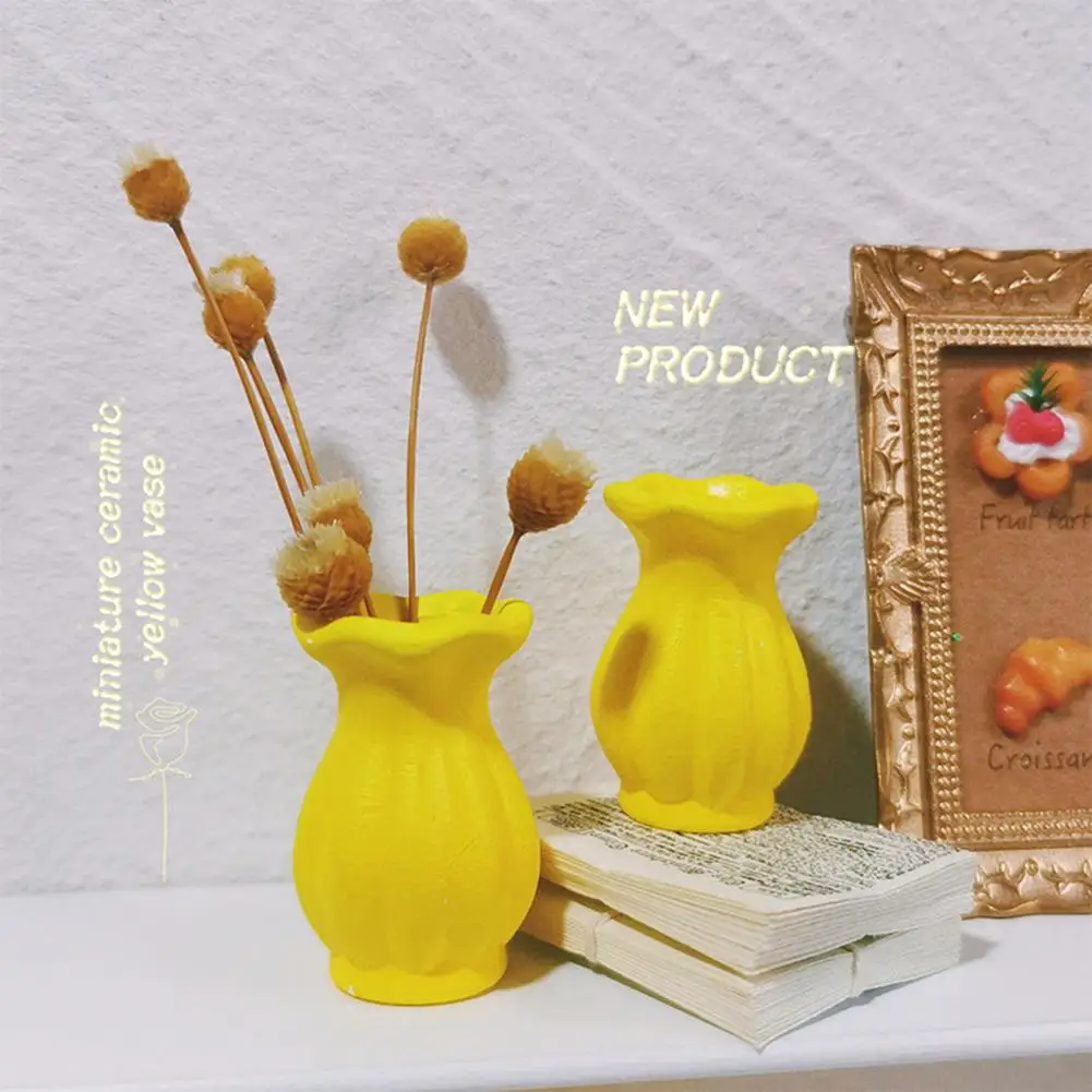 

Tiny House Ornaments Exquisite Miniature Ceramic Vase Wine Pot Set for Dollhouse Decoration Fine Craftsmanship Realistic Details