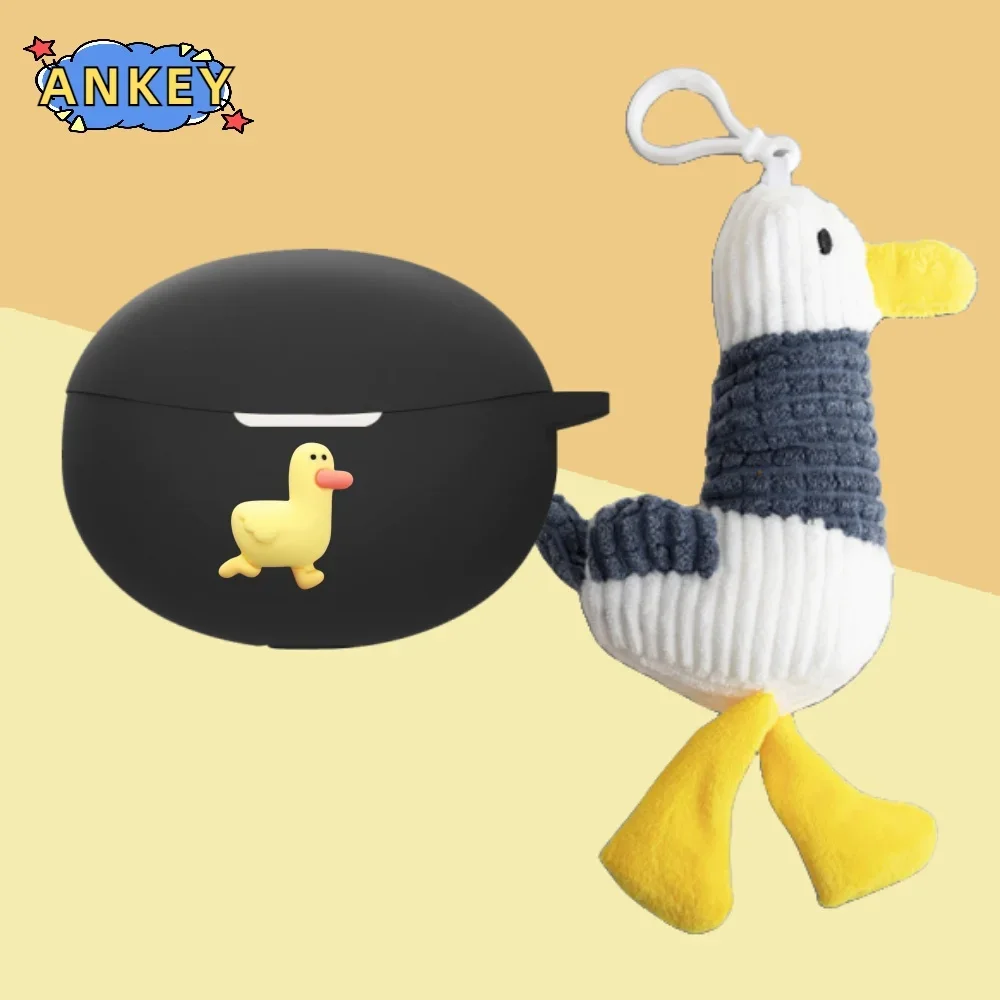 Custodia Per Oppo Enco Air 3 Pro / Air 2 Pro / Free 2 2I / R Play Silicone Cute Duck Earbuds Custodia Protettiva Morbida Per Cuffie