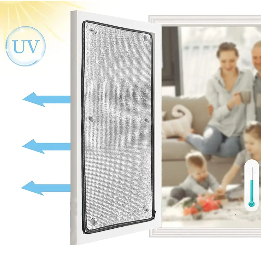 Description Picture 5 of itemWindow Sun Shade Film Total Blackout Insulation Privacy Protector Pad Nail-free Roller Blinds Suction Cup Curtain Aluminum Foil