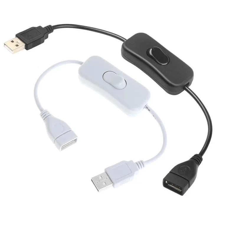 USB 케이블 스위치 포함 ON/OFF USB 남성-여성 연장 케이블, USB..