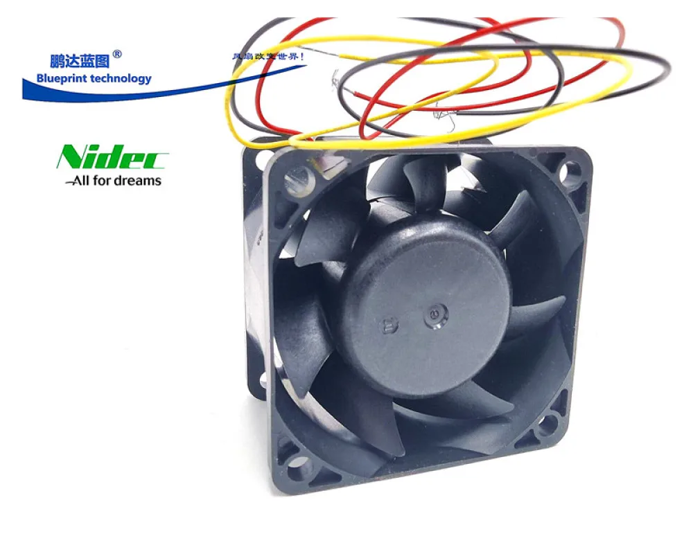 New NIDEC VA225DC 6038 6CM Server 12V1.1A HigH Air Volume Dual Ball Cooling Fan 60*60*38mm