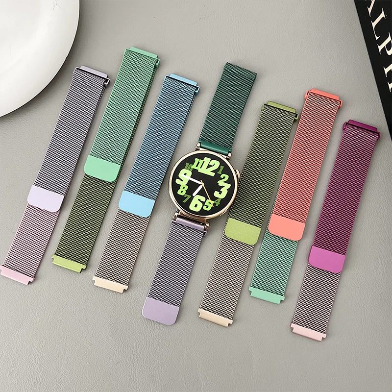Premium Milanese Loop Metal Magnetic Bracelet Strap, 20mm 22mm Band