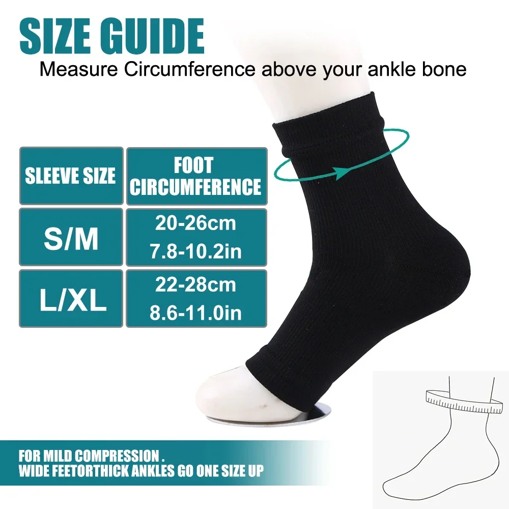 1Pair Neuropathy Socks for Women and Men Soothe Relief Compression Socks Ankle Brace for Plantar Fasciitis Sleeve Soothe