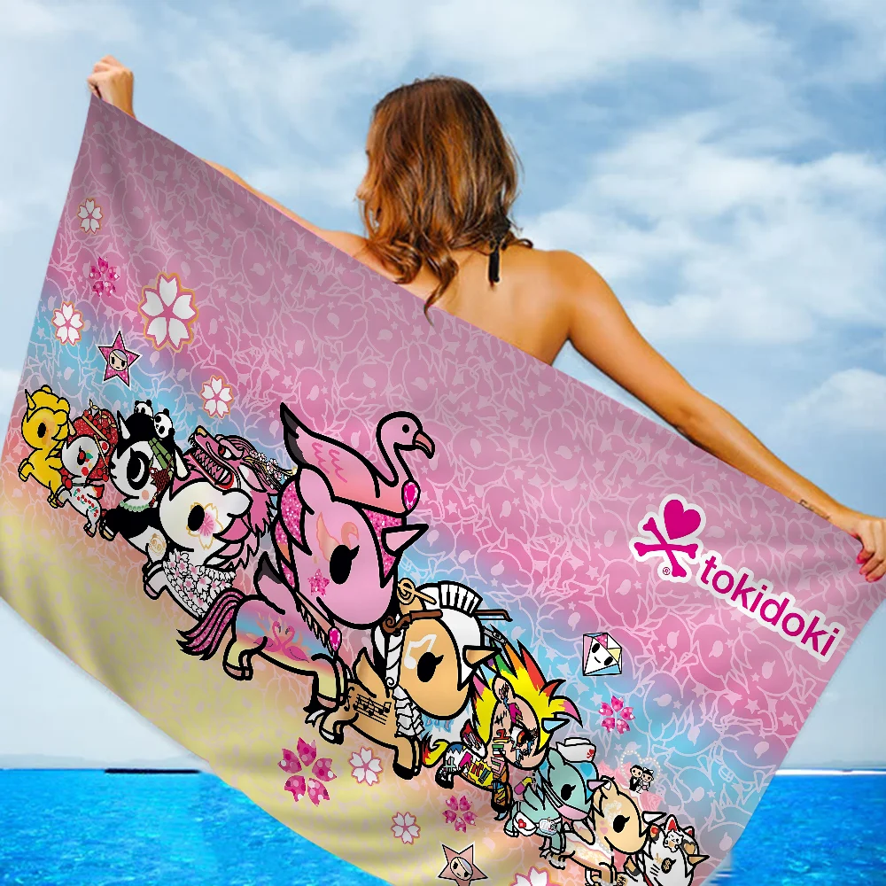Japan T-Tokidoki Bath Towel Microfiber Soft Water Absorbing Breathable For Girl Kids Decorative Cartoon Beach Towel 5