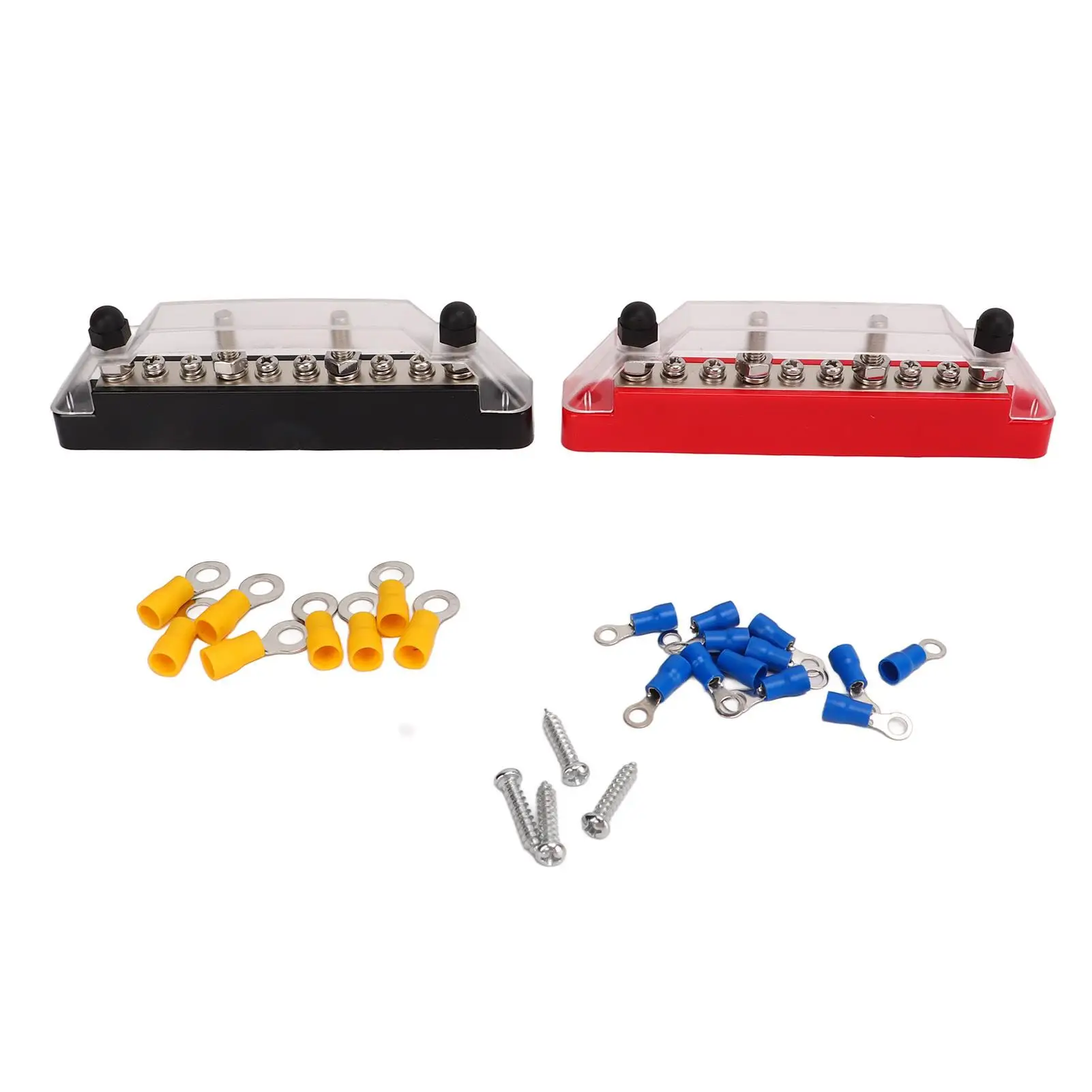 

10 Terminal 48V 150A Bus Bar Block Rust-Proof ABS Zinc Alloy Brass for yacht