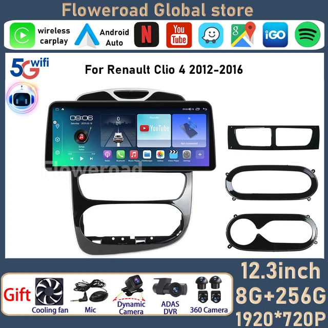 2 Din Android Radio Wireless CarPlay For Renault Clio4 BH98 KH98 2012-2018  Multimedia Player Bluetooth Navigation GPS Autoradio - AliExpress
