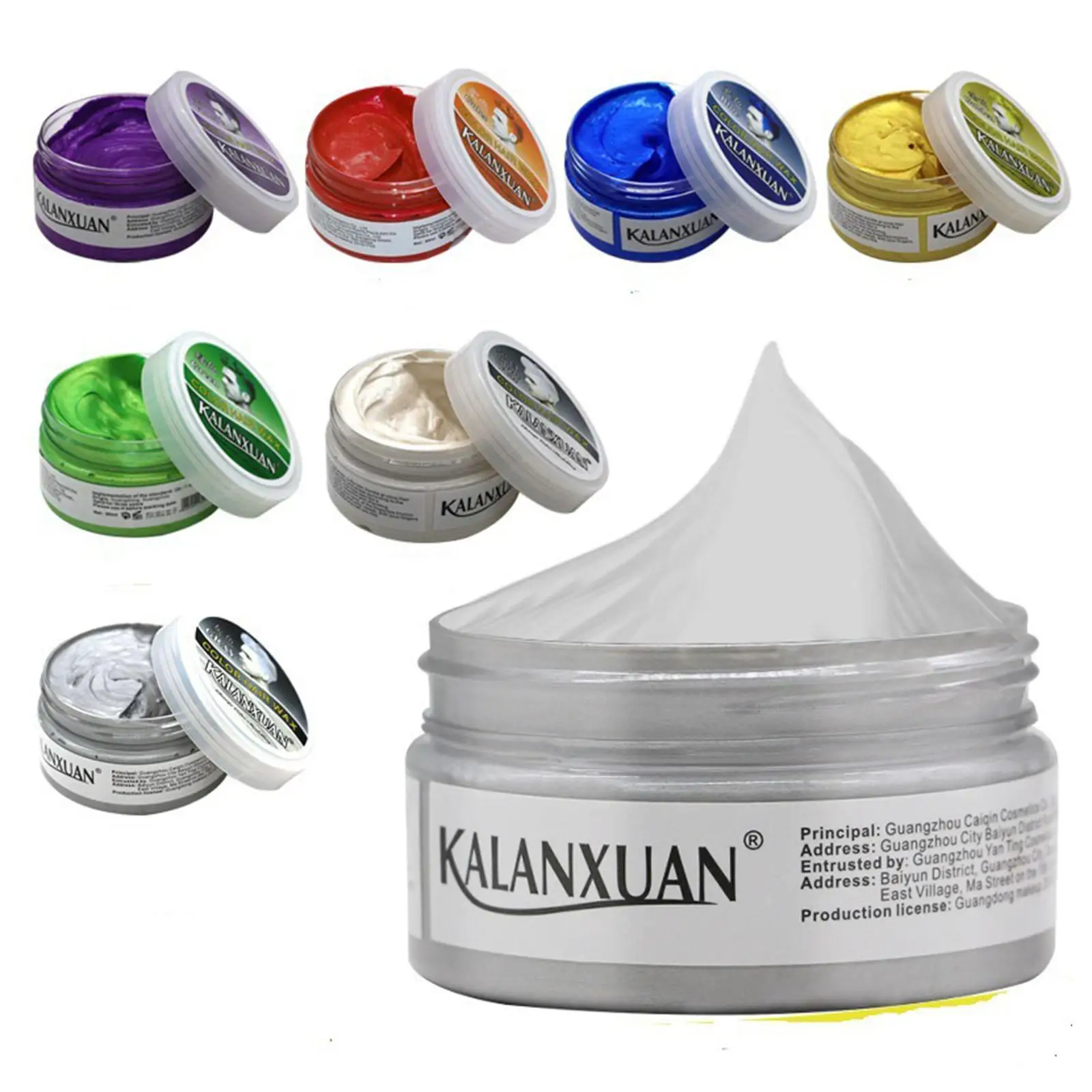 

100g 9 Color Fashion Temporary Color Dye Mud Salon Wax Hair Styling Dye Green Modeling Hair Wax Sliver Hair Cream