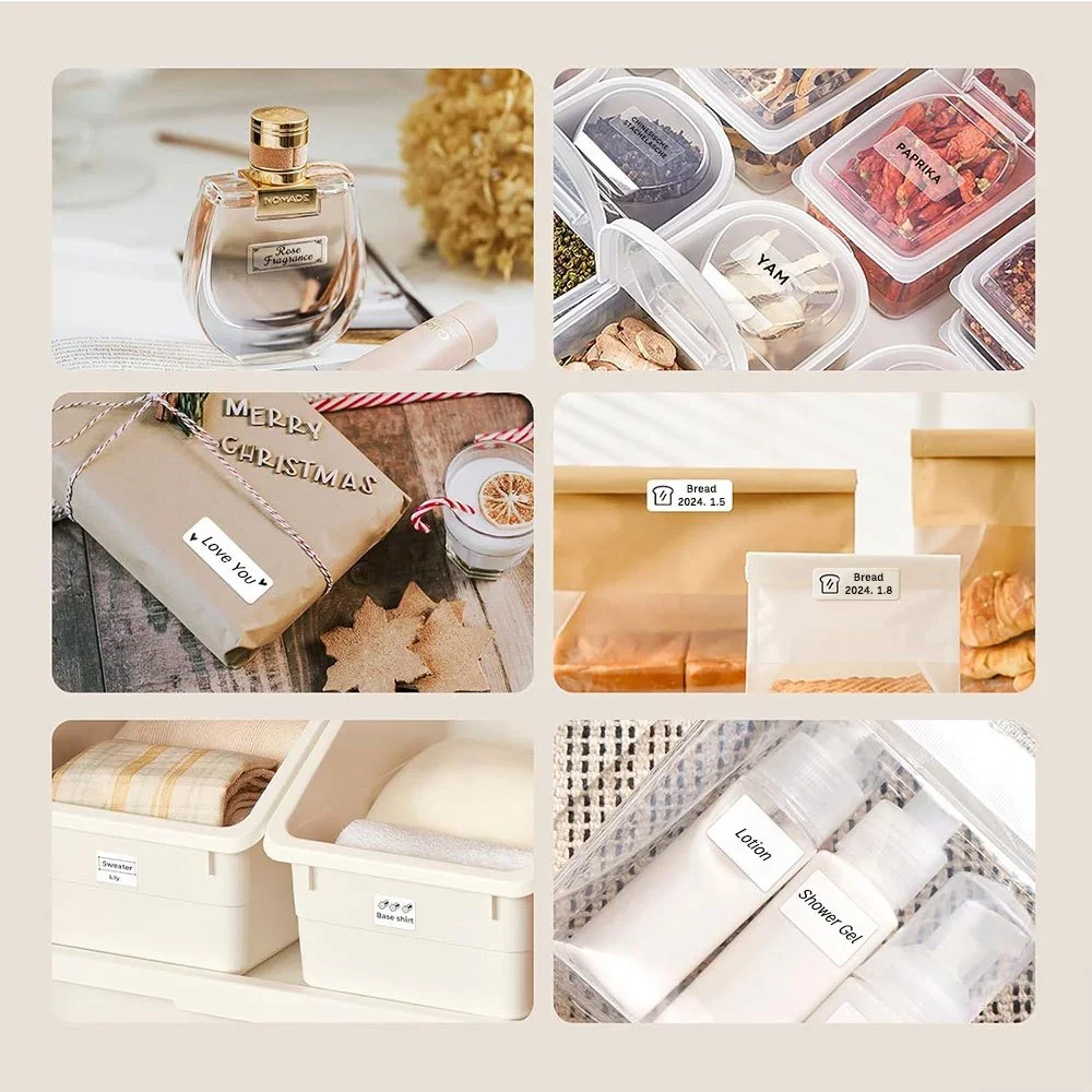 NiimBot D11/D110/D101 야광 스위치 홈 스티커 열 라벨 프린터 용 열 라벨 롤 인쇄 용지