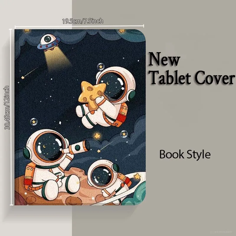 Adorable Cartoon Astronaut Art Tablet Case