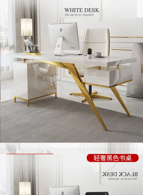 Moderno Ed Elegante In Pelle di Legno Home Office di Studio 160 centimetri 2 /2.17m Curvo L forma Direttore Direttore Esecutivo di Scrittura Da Tavolo  Set Da Scrivania - AliExpress