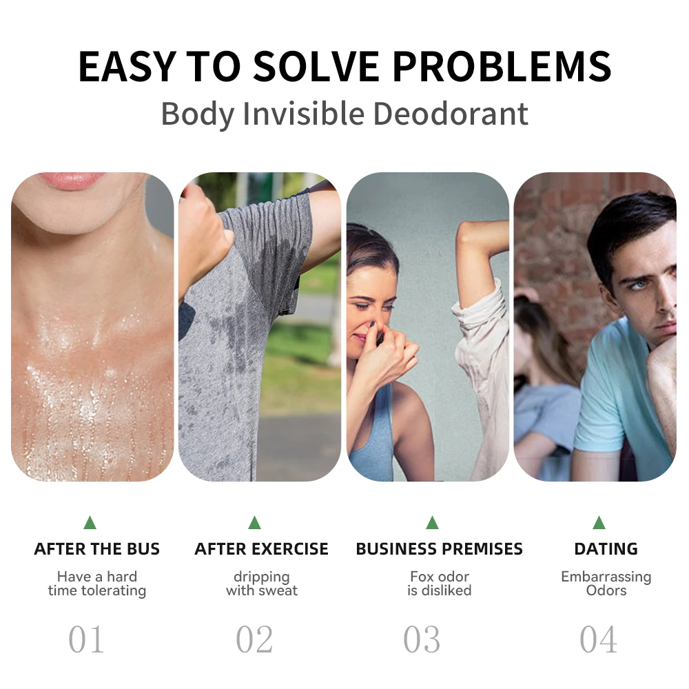 Mint flavor Whole Body Deodorant 72 Hour Odor Control Aluminum Free Baking Soda Free Skin Care