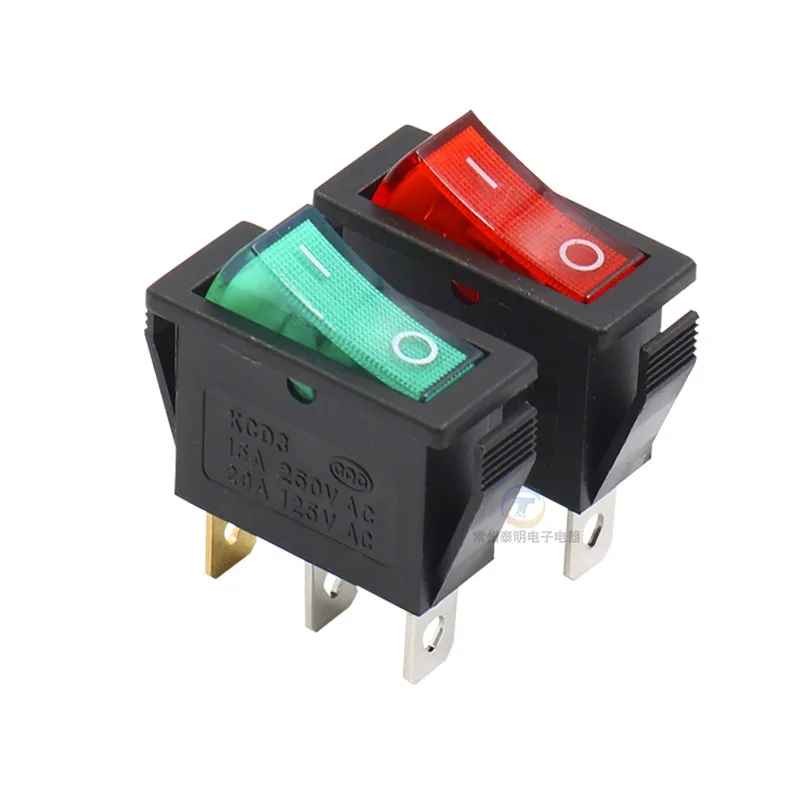 

50 Pcs Red Illuminated Light On/Off SPST Boat Rocker Switch 15A 250V AC