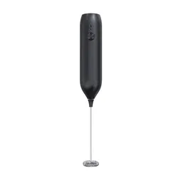 Powerful Rechargeable Electric Milk & Coffee Frother Whisk (Black)