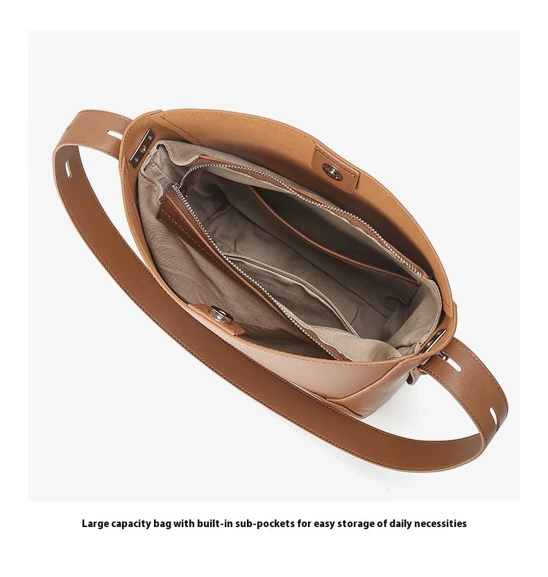 Large Capcity  Bag Women 2024 Women's Crossbody  Leather Shoulder Commuter Bucket Purses And Handbags