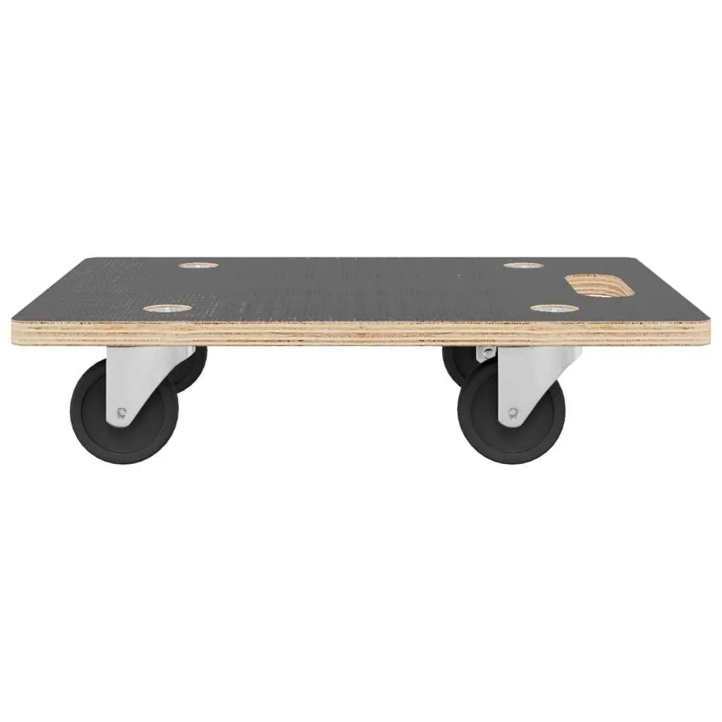 Set of 2 Heavy-Duty Rectangular Transport Trolleys 19.7x13. for X4 .5 inches-551.2 lbs Capacity