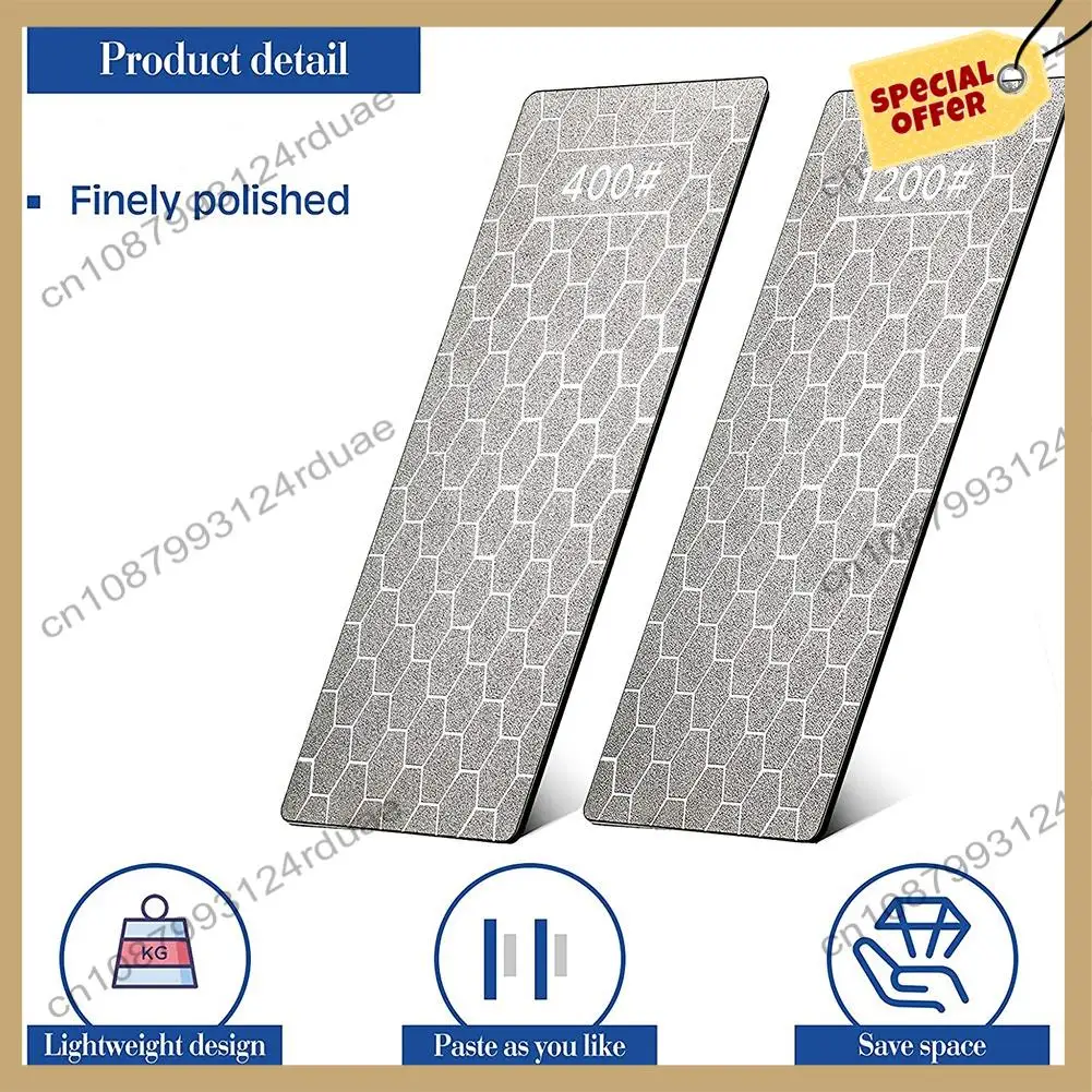 A75T 3Pcs 다이아몬드 샤프닝 스톤 세트 다이아몬드 플레이트 샤프닝 스톤 전문 벤치 스톤(400, 600, 1000)