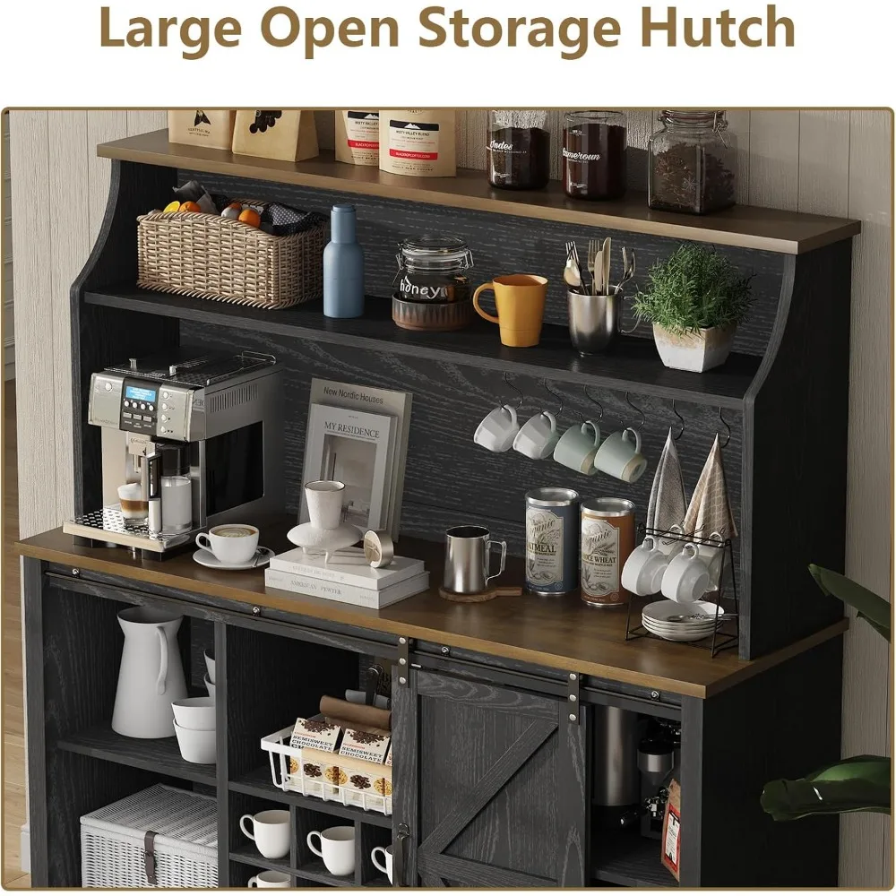 Farmhouse Coffee Bar Cabinet 4