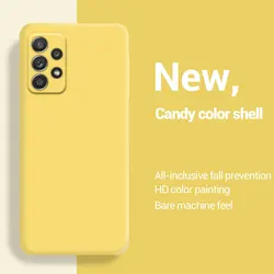 Premium Liquid Silicone Phone Case - Ultra-Slim, Shockproof, and Soft-Touch Protective Cover for A33 5G (Yellow)