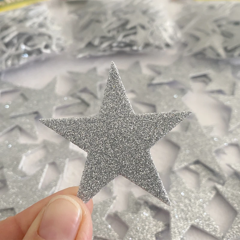 210pcs Glitter Foam Star Stickers Gold & Silver Self-Adhesive