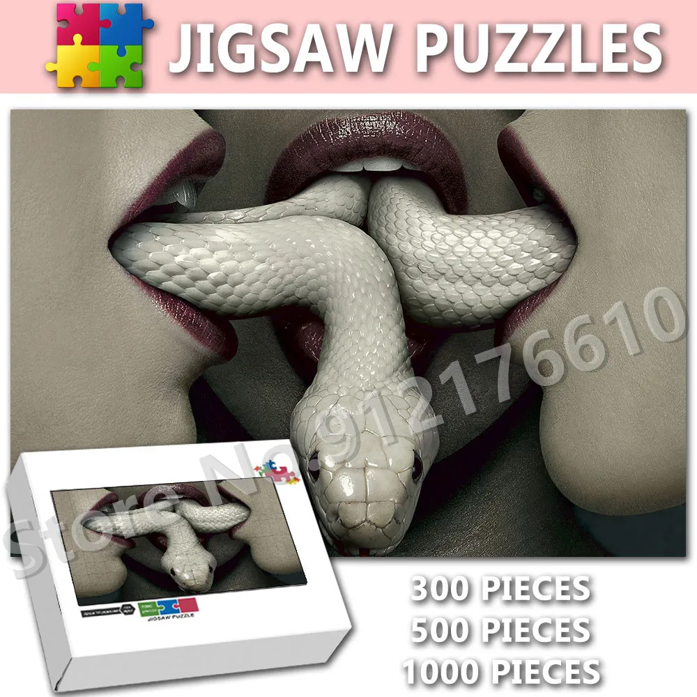 

Horror Decor Jigsaw Puzzle 300/500/1000 Pieces American Horror Story Movie Puzzle Family Game Assembled Educational Toys Gifts