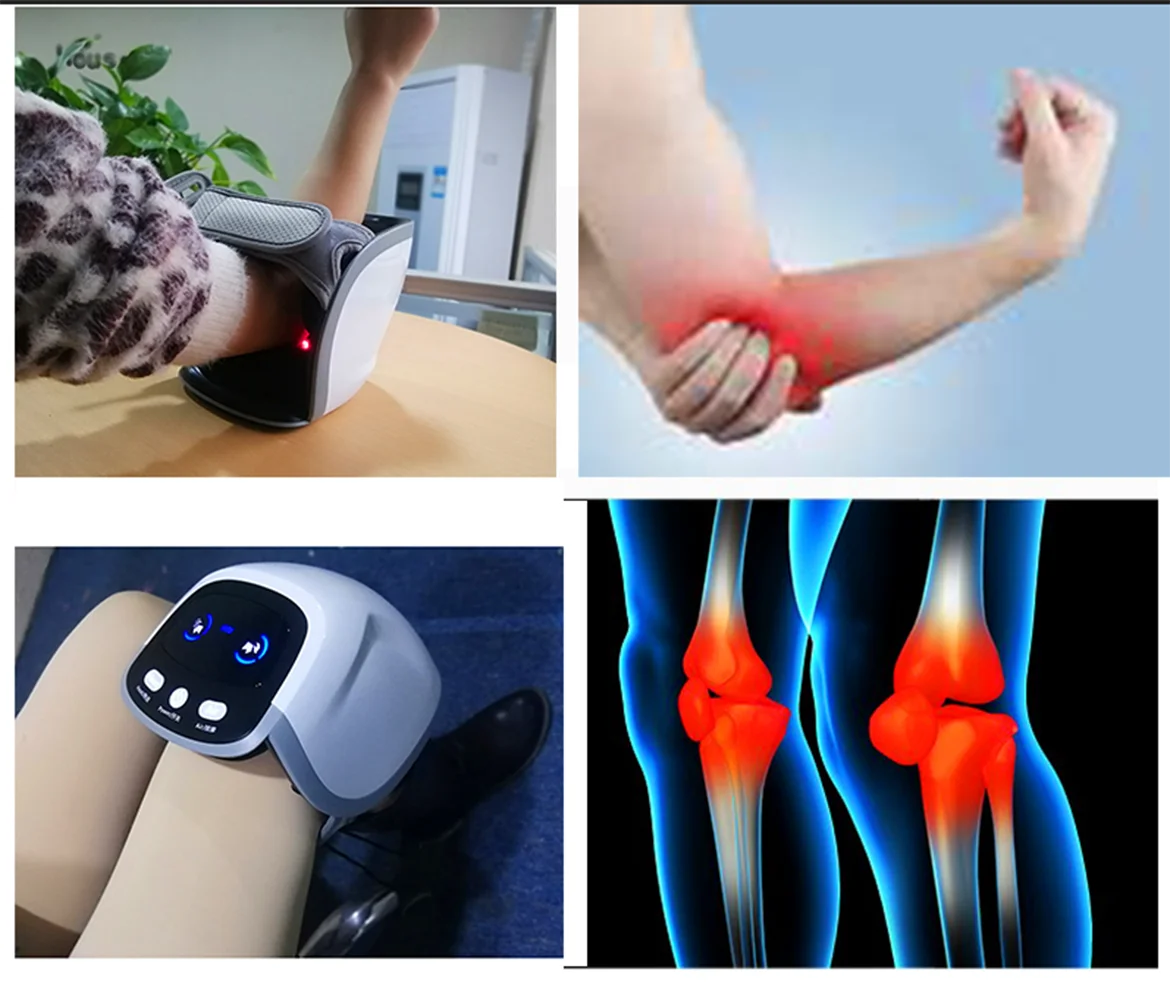 Electric Knee Massager Vibration Infrared Heating Massage Joint Physiotherapy Massage Pain Relief Rehabilitation Equipment Care