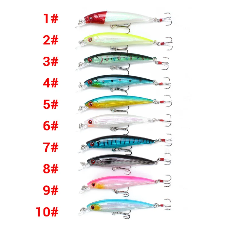 New 1Pc Fishing Lure 9cm 7.2g Jerkbait 2 Hook VIB Floating Lure Hard Bait Crankbait Wobbler Fishing for Perch Bass