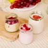 Mini Pudding Jars Cute Wishing Glass Bottle Storage Cups with Lid High Temperature Resistant Homemade Jam Jar Yogurt Container 4
