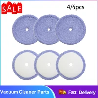 4/6Pcs Washable Mopping Cloth Set For EVERYBOT Edge RS700 RS500 Robot Mother Yarn And Microfiber Mop Pad Household Clenaing Tool 1