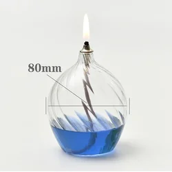 Elegant Borosilicate Glass Oil Candle for Weddings and Home Decor (Oil lamp)