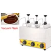 Sauce Warmer Chocolate Warming Machine Stainless Steel Electric Soy Jam Heater Filling Machine 3 Bottles 220V 3
