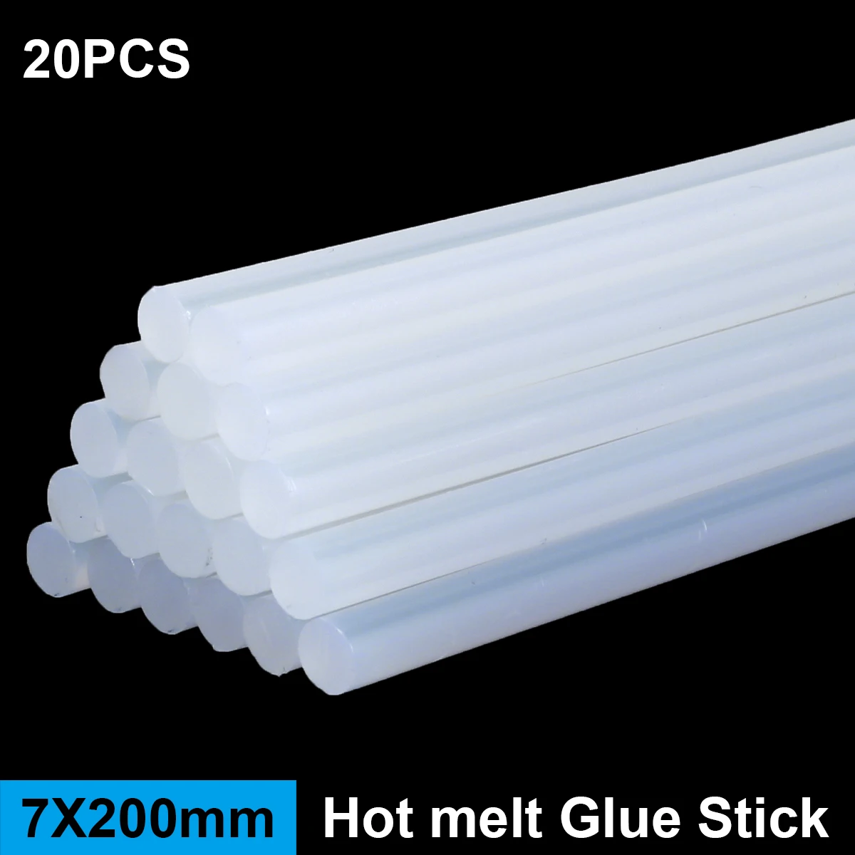 

20Pcs Glue Stick 7X200mm Transparent Hot-melt Gun Glue Sticks For Heat Pistol Gun Adhesive DIY Tools Repair Alloy Accessories