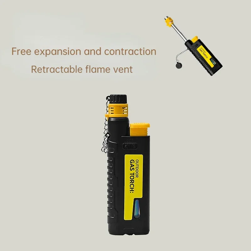 

2024 Creative Personalized Retractable Direct Inflatable Lighter Outdoor BBQ Igniter Windproof Camping Portable Lighter