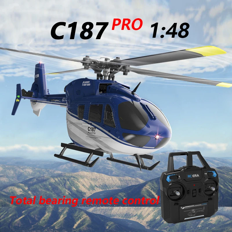 Rc Era C187 Pro 2.4G 4Ch Elicottero Single Blade Ec-135 Scala 6 Assi Giroscopio Elettrico Flybarless Rc Elicottero Telecomandato Rtf