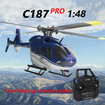 RC ERA C187 Pro 2.4G 4CH Helicopter Single Blade EC-135 Scale 6-Axis Gyro Electric Flybarless RC Remote Control Helicopter RTF