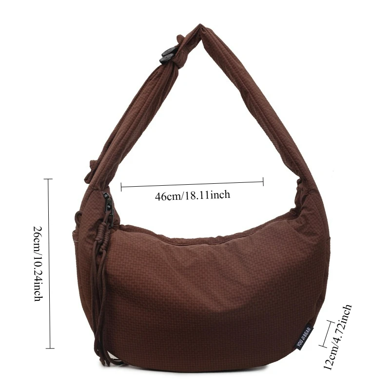 Borsa Hobo di nuova moda da donna Borse a tracolla comode e versatili Borsa a tracolla tote casual leggera di grande capacità Trend - immagine 6