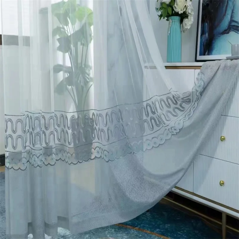 Top Quality White Semi Crushed Sheer Curtains For Living Room Window Solid Color Long Tulle Bedroom Curtain Voile Party Drapes