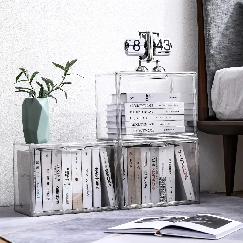 

Luxury Handbag Display Box Dustproof Desktop Book Organizer Clear Material Lady Bag Storage Box Home Decor Handbag Showbox