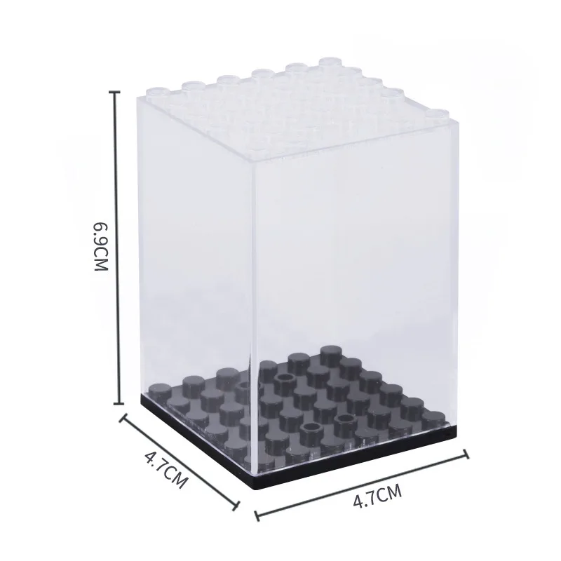 Clear Building Blocks Display Box Showcase Block Toy Transparent Dustproof Display Case Stackable Square Storage Box Organizer 6