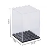 Clear Building Blocks Display Box Showcase Block Toy Transparent Dustproof Display Case Stackable Square Storage Box Organizer 6