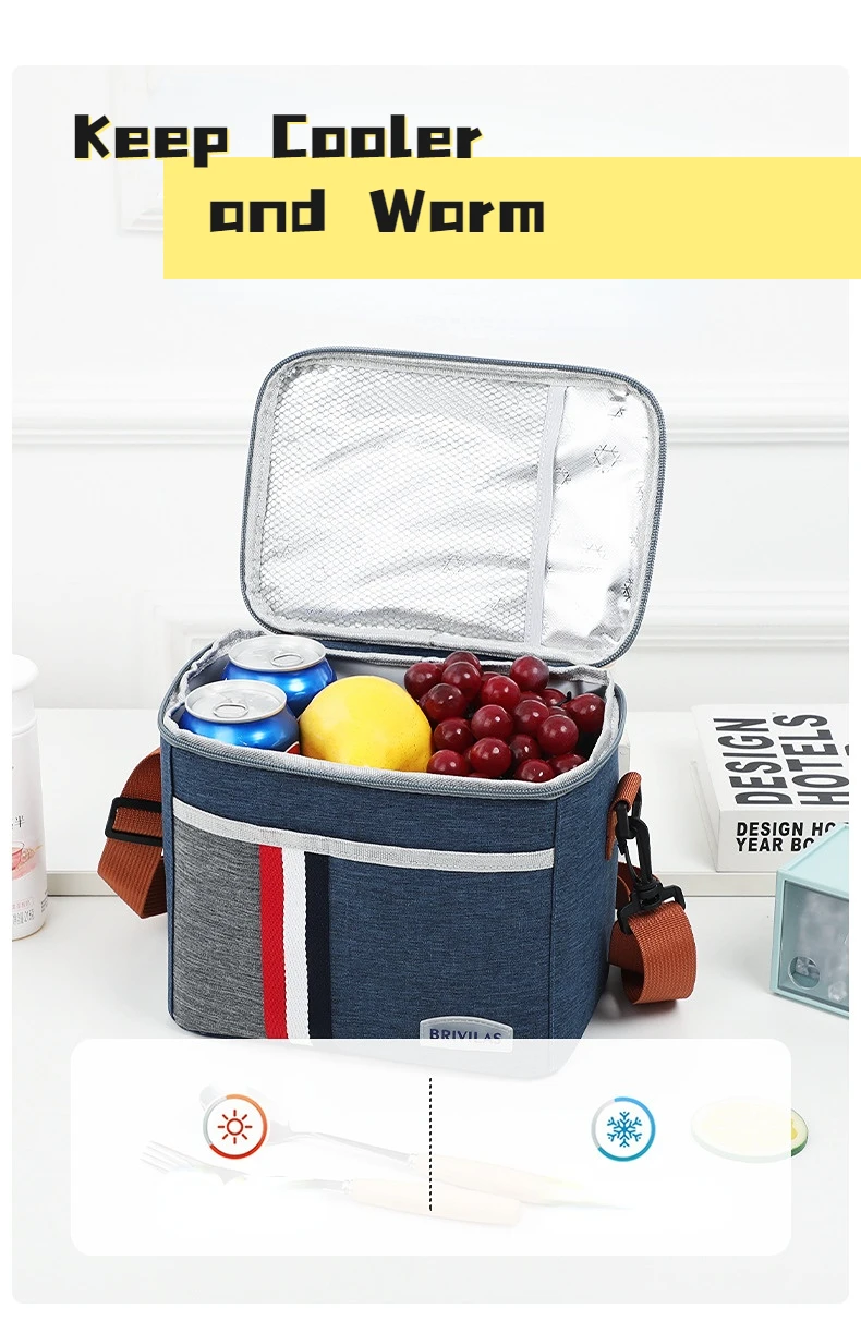 LYCXAMES Bolsa de almuerzo aislada de 15 litros, bolsa aislante, bolsa de  almuerzo, bolsa térmica, bolsa térmica, bolsa de comida para almuerzo/ trabajo/escuela/playa/picnic (rojo)