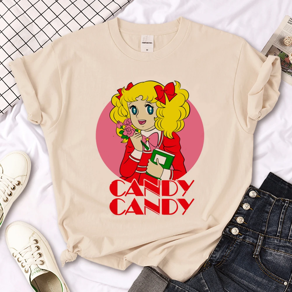 

Candy Candy top women manga summer t-shirts girl y2k clothes