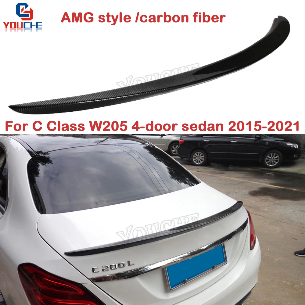 

C205 AMG Style Carbon Fiber Rear Spoiler For Mercedes C Class W205 2015-2021 4-door Sedan C180 C200 C250 C300 C350 C400 C450