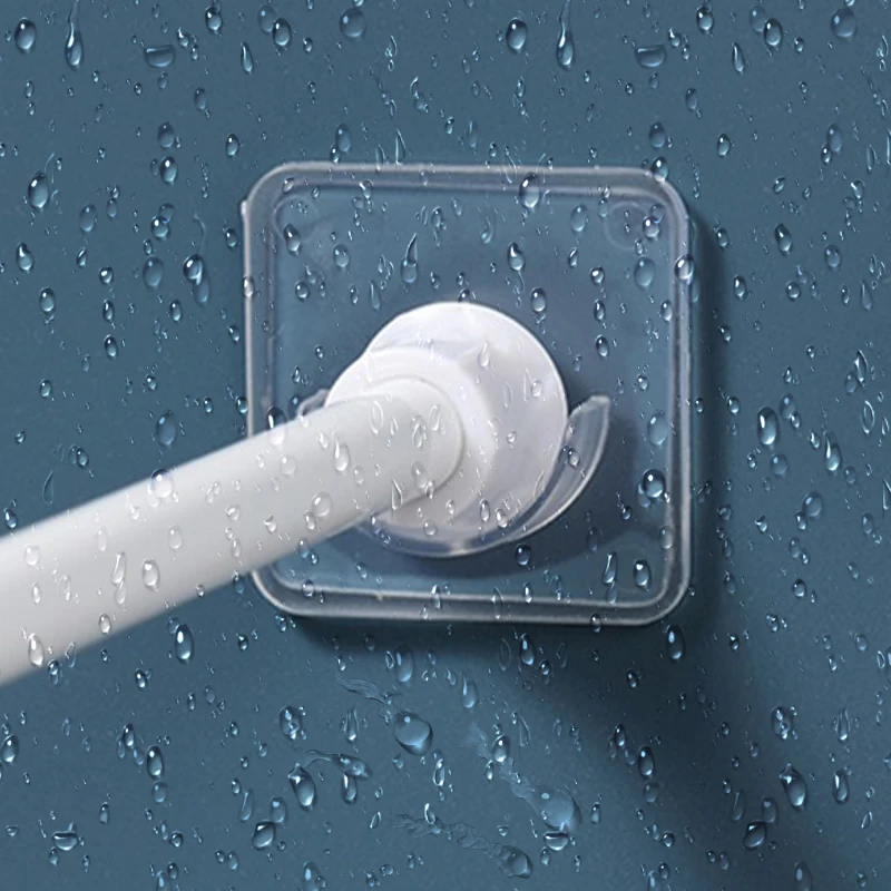 2pcsStrongCurtainRodBracketHoldersHooksSelfadhesiveRodHolderClothesRailBracket