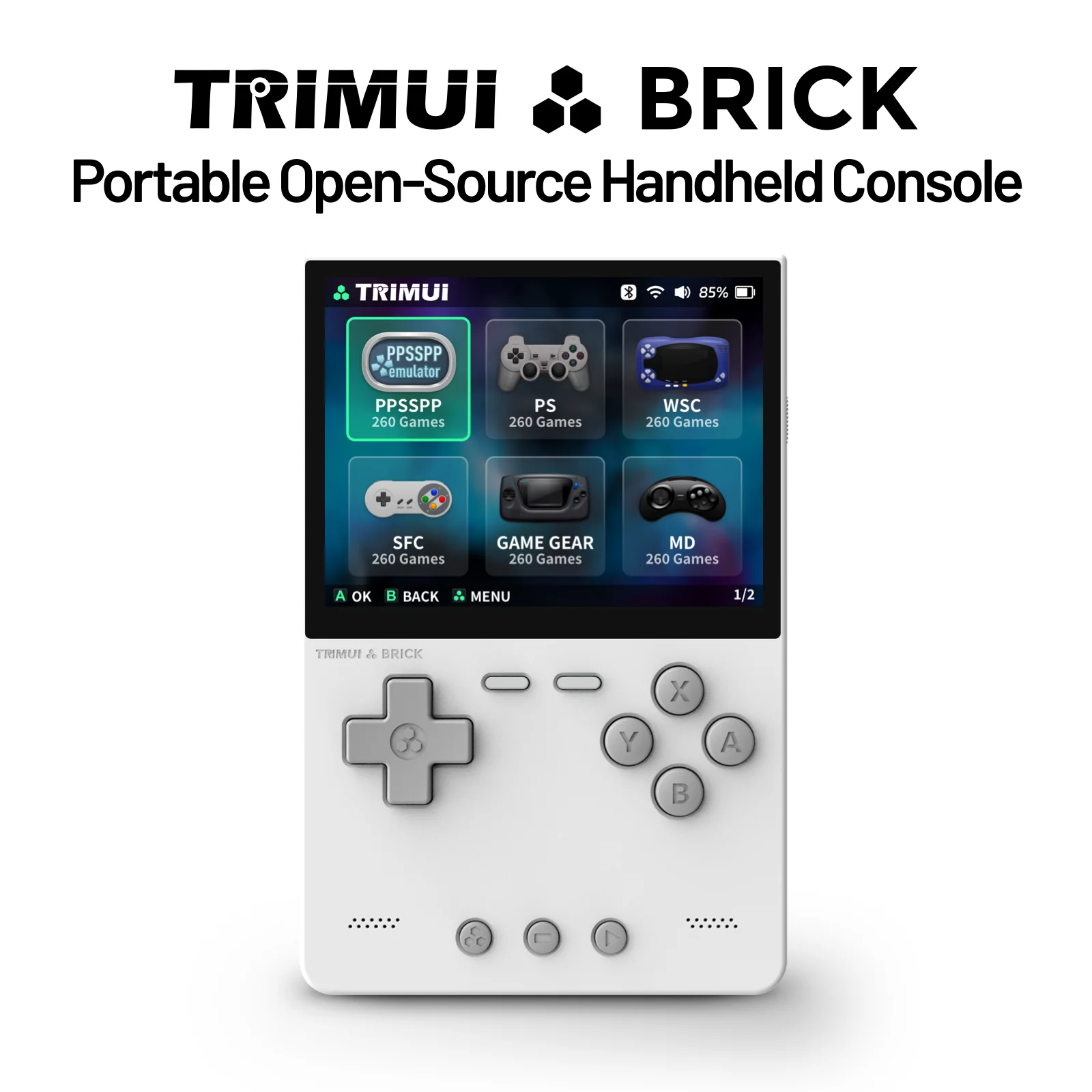 TRIMUI Portable BRICK Handheld Game Console 3.2 inch IPS Open Source Pocket Mini Retro Console Video Games Player Kids Gift