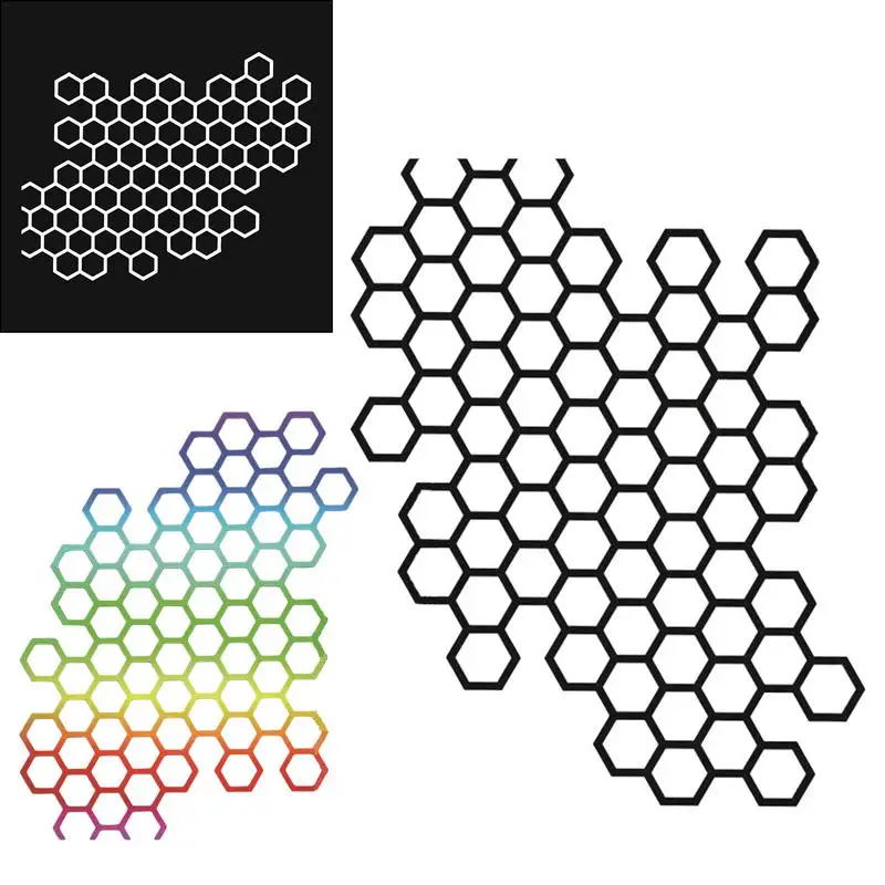 

Motorcycle Sticker Creative Honeycomb Body Decoration Stickers For Car Refit Creative Body Stickers Auto Exterior Accessories