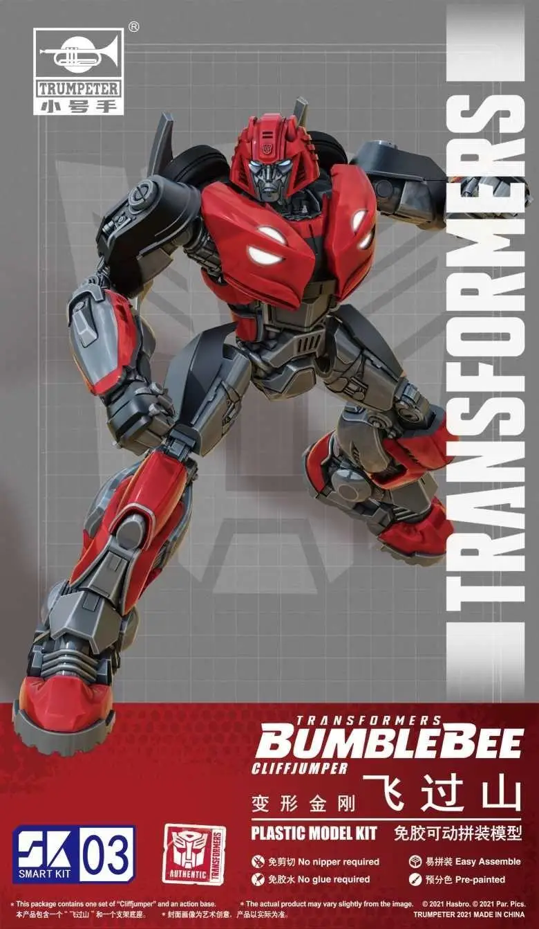 Trombettista E Trasformatori 08118 Bumblebee Cliffjumper Smart Kit Assemblare Il Modello